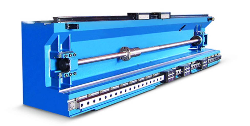 Y-axis linear guideways are configured for horizontal and vertical directions.