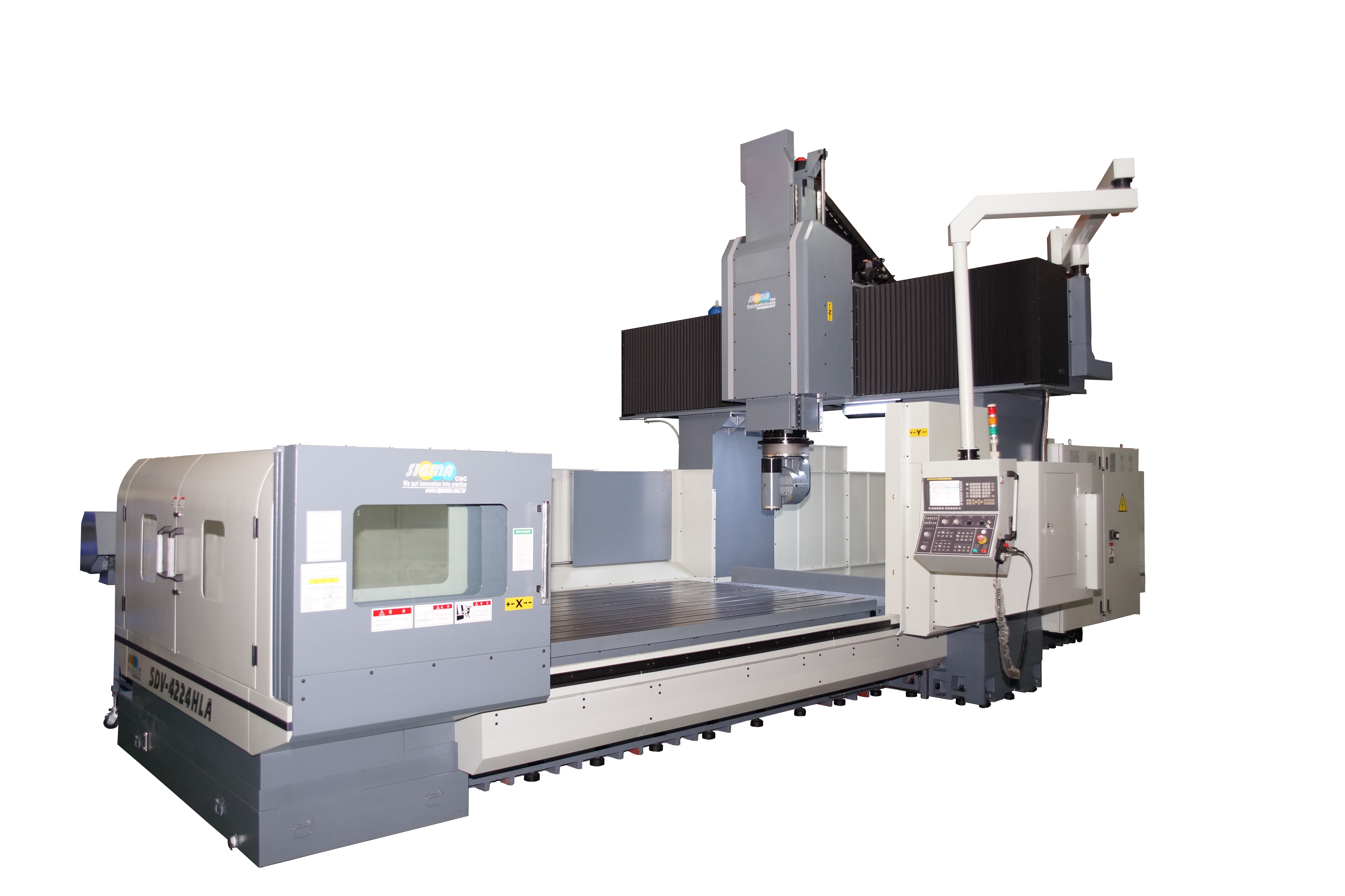 CNC High Precision Double Column Machining Center with Auto Attachment Head Change system