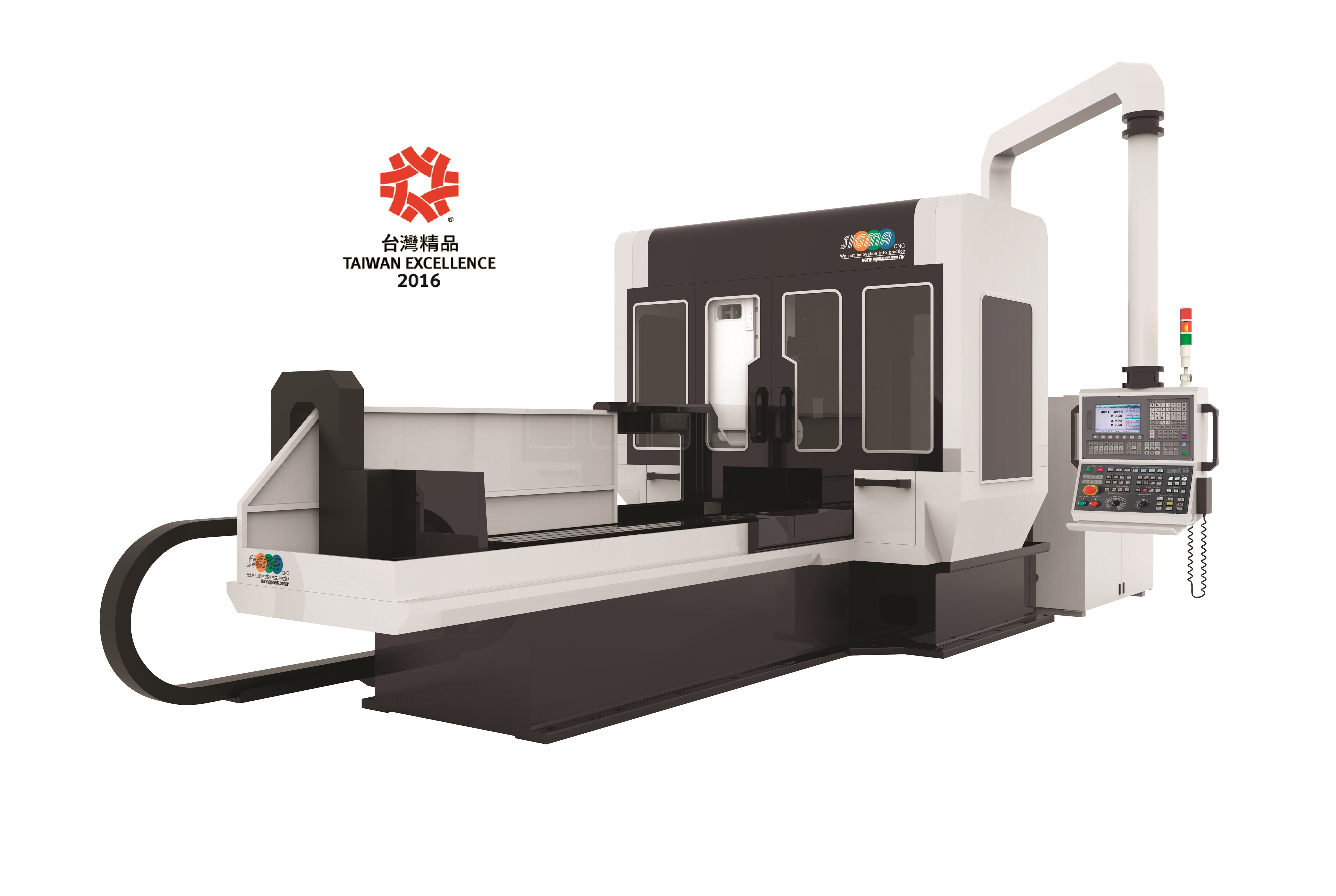 SIGMA CNC won the Taiwan Excellence Award of 2016 - High Precision Double Column type Profile Grinding Machine with 3 Heads (SLG-3HS series)